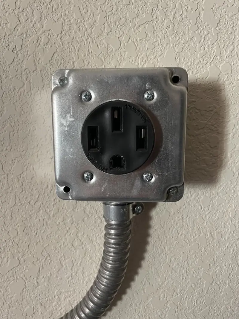 NEMA 14-50 outlet installed for Smart Home Electrical in Aurelius
